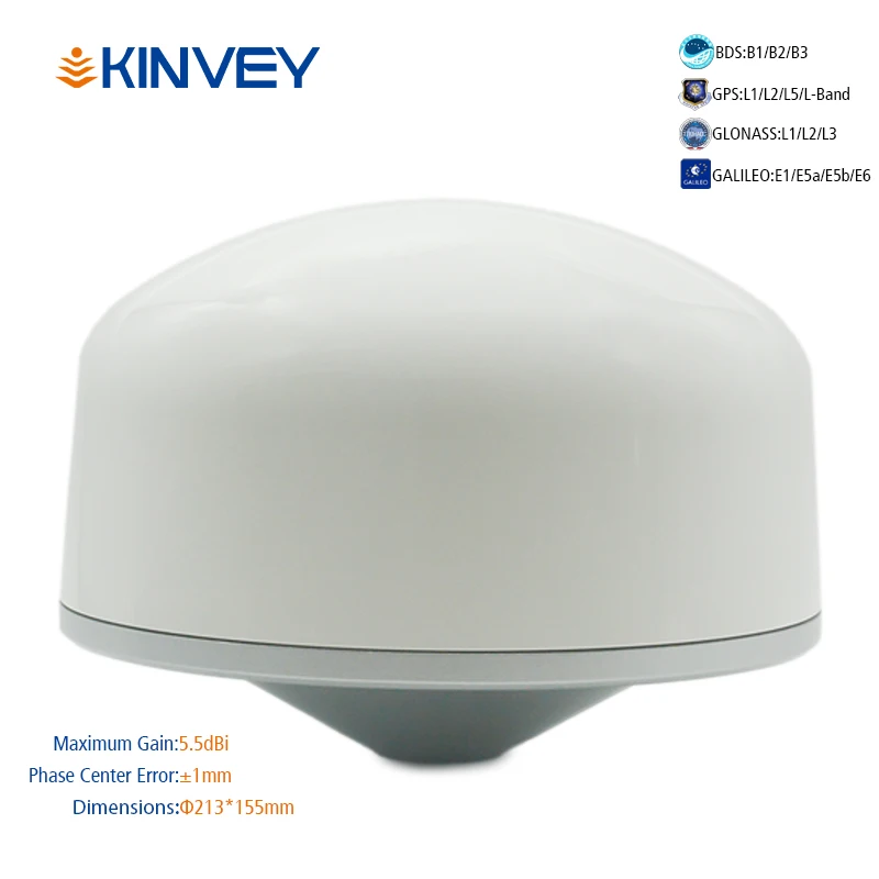 KINVEY Multi-system Full-range Reference Station Antennas Signal Received BDS GPS GLONASS GALILEO for CORS IP67 GPS/GNSS Antenna