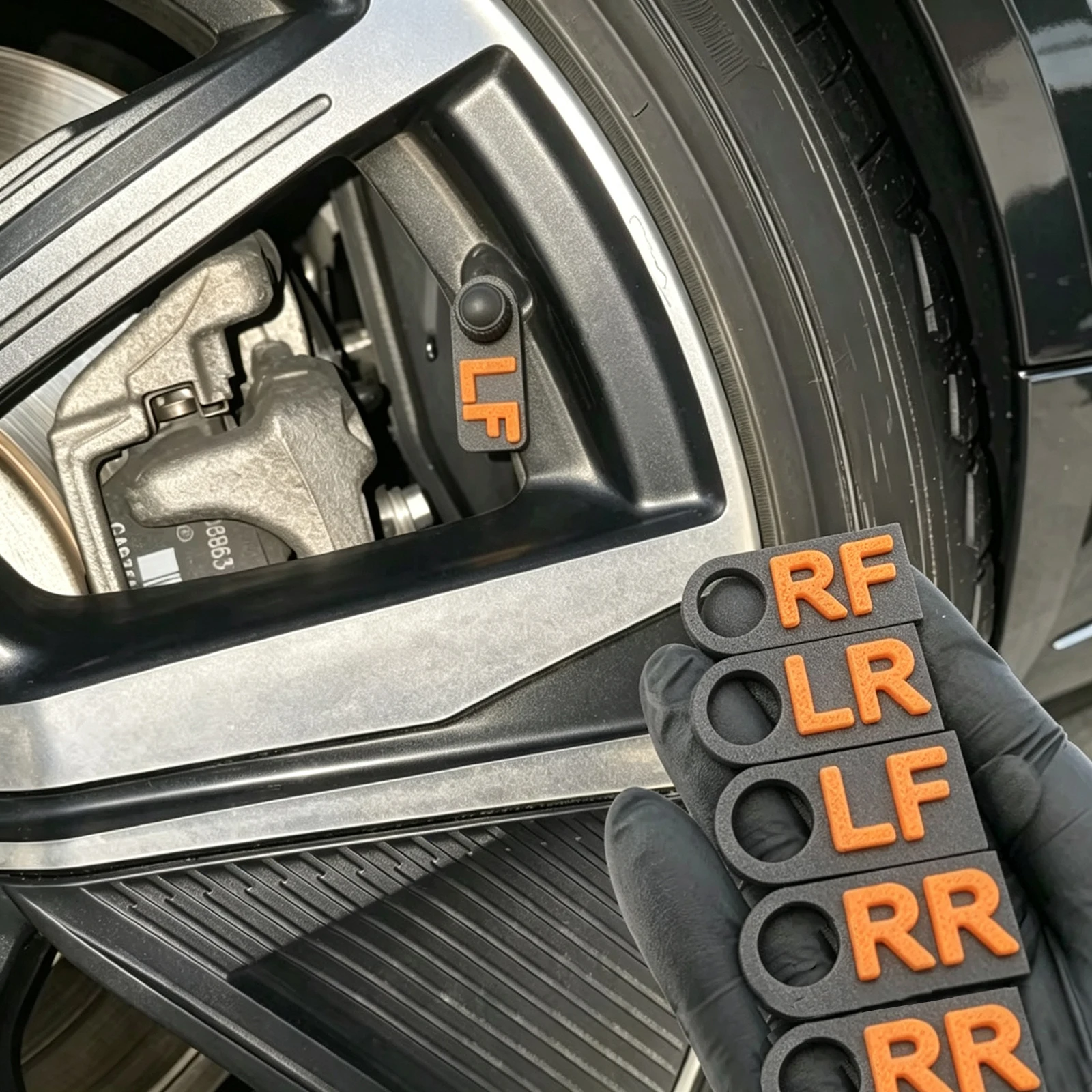 4Pcs Tire Position Marker Tags LF LR RF RR Car Tire Location Identifier Auto Wheel Position Label For Tire Rotation Repair