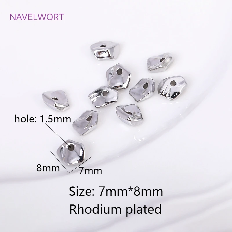 Messing 18 Karat vergoldete unregelmäßige Perlen für die Schmuck herstellung, Separatoren für Perlen, Abstands perlen, DIY hand gefertigtes Handwerk Großhandel – Detail 15