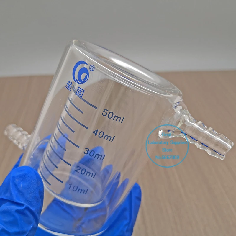 1PCS 50ml To 1000ml Borosilicate Glass Double Layer Beaker, Laboratory Jacketed Beaker for Photocatalytic Experiment