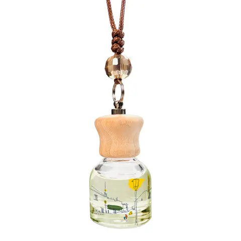Modern Style Portable Car Perfume Clip Vent Mount Freesia Scented Liquid Air Freshener Aromatherapy Rose Lavender Ocean Glass
