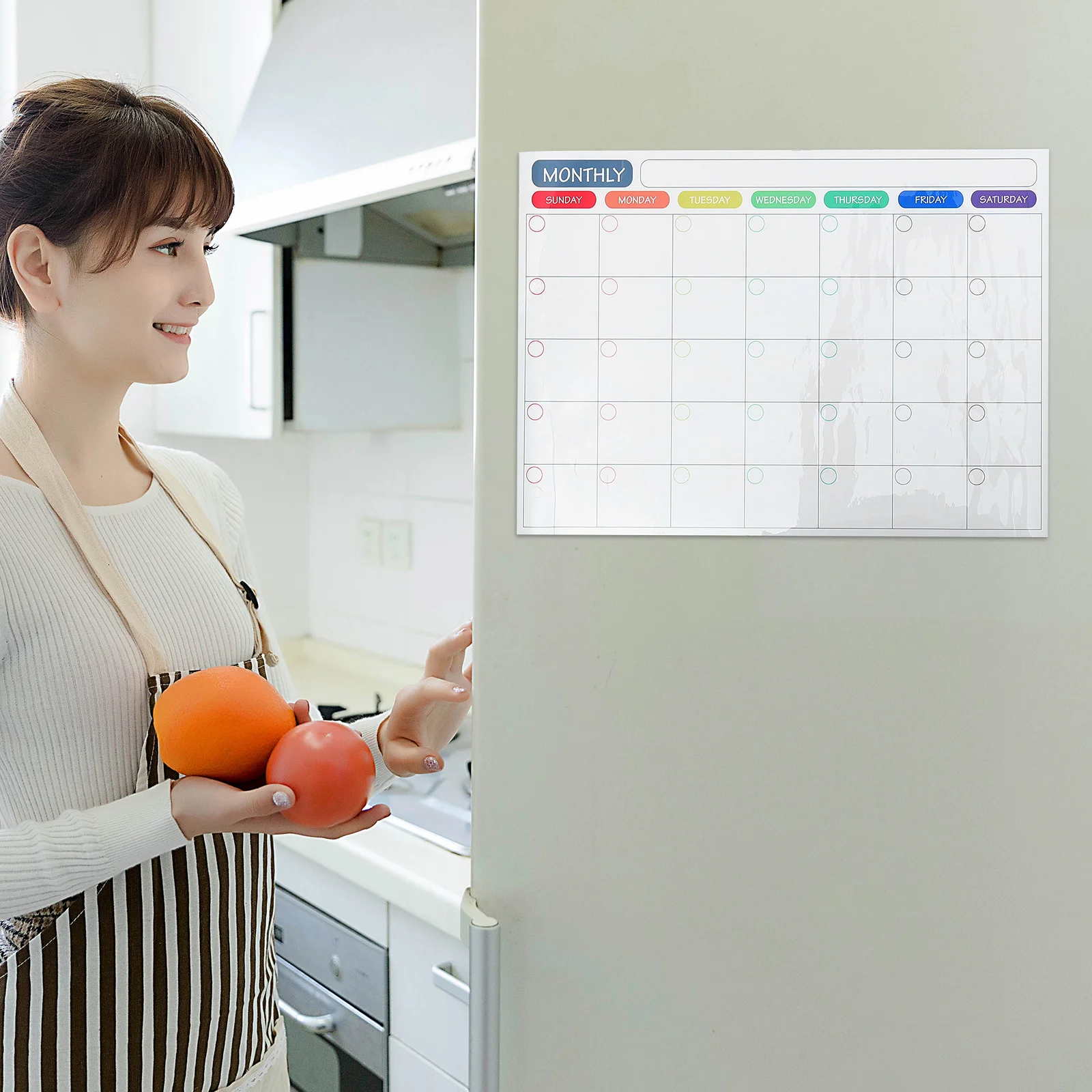 

Magnetic Planner Board Fridge Whiteboard Dry Erase Schedule ganizer Sticker Reusable PET Material Home Office School Calendar