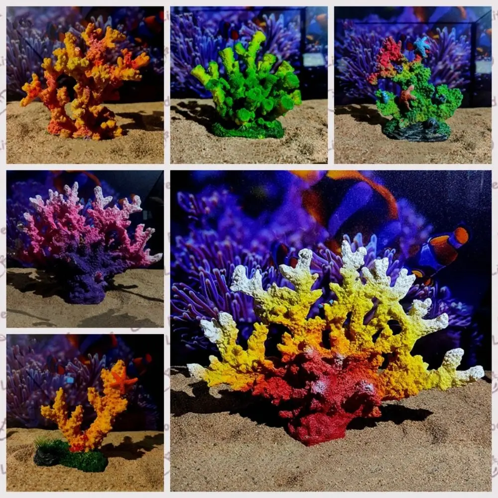

Colorful Simulation Coral Model Unique Realistic Artificial Coral Ornament Resin Craft Handmade Fake Coral Statue