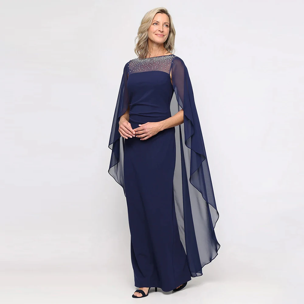 

Индивидуальные вечерние платья миди с бисерной отделкой и иллюзией прозрачных плеч для мам невест, на свадьбу 2026 года, для выпускного вечера и торжественных мероприятий