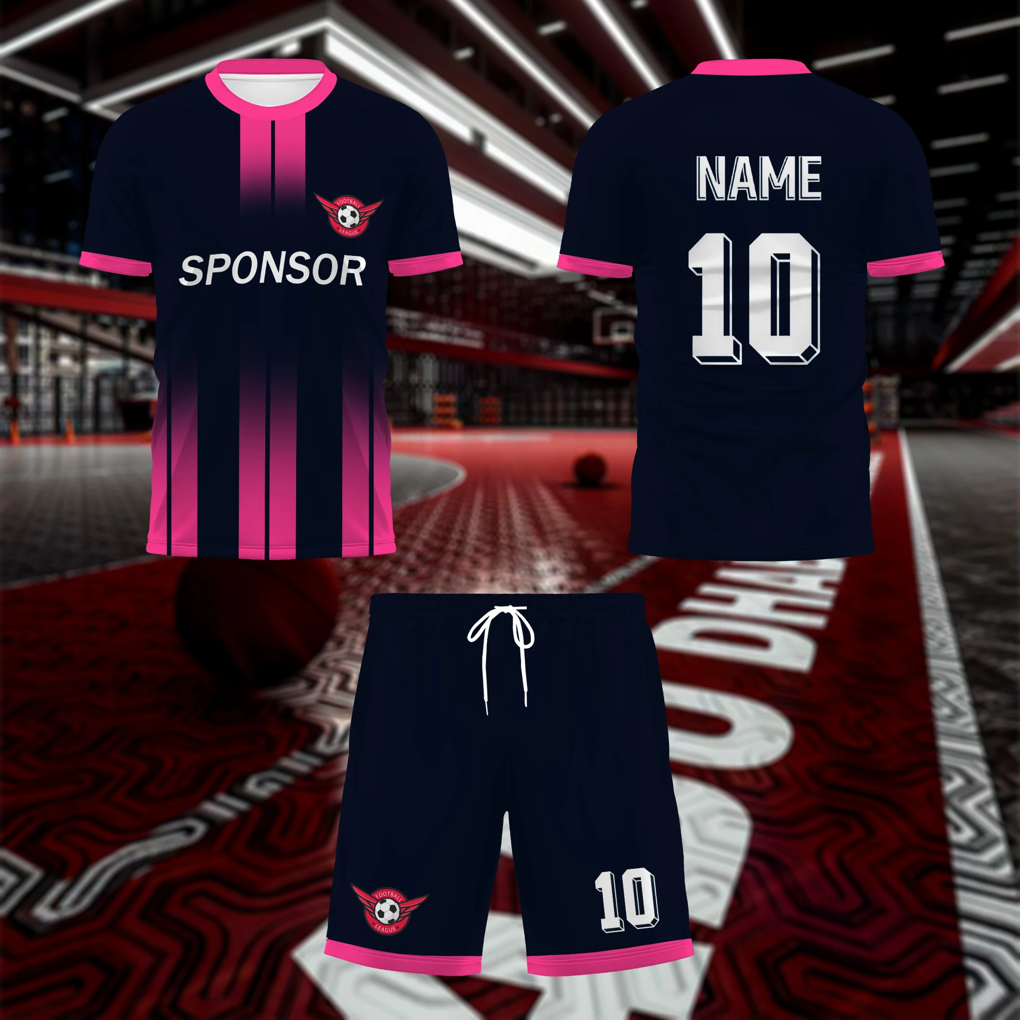 

The 2025 summer new men's 3D printed football training suit is light breathable comfortable and skin-friendly