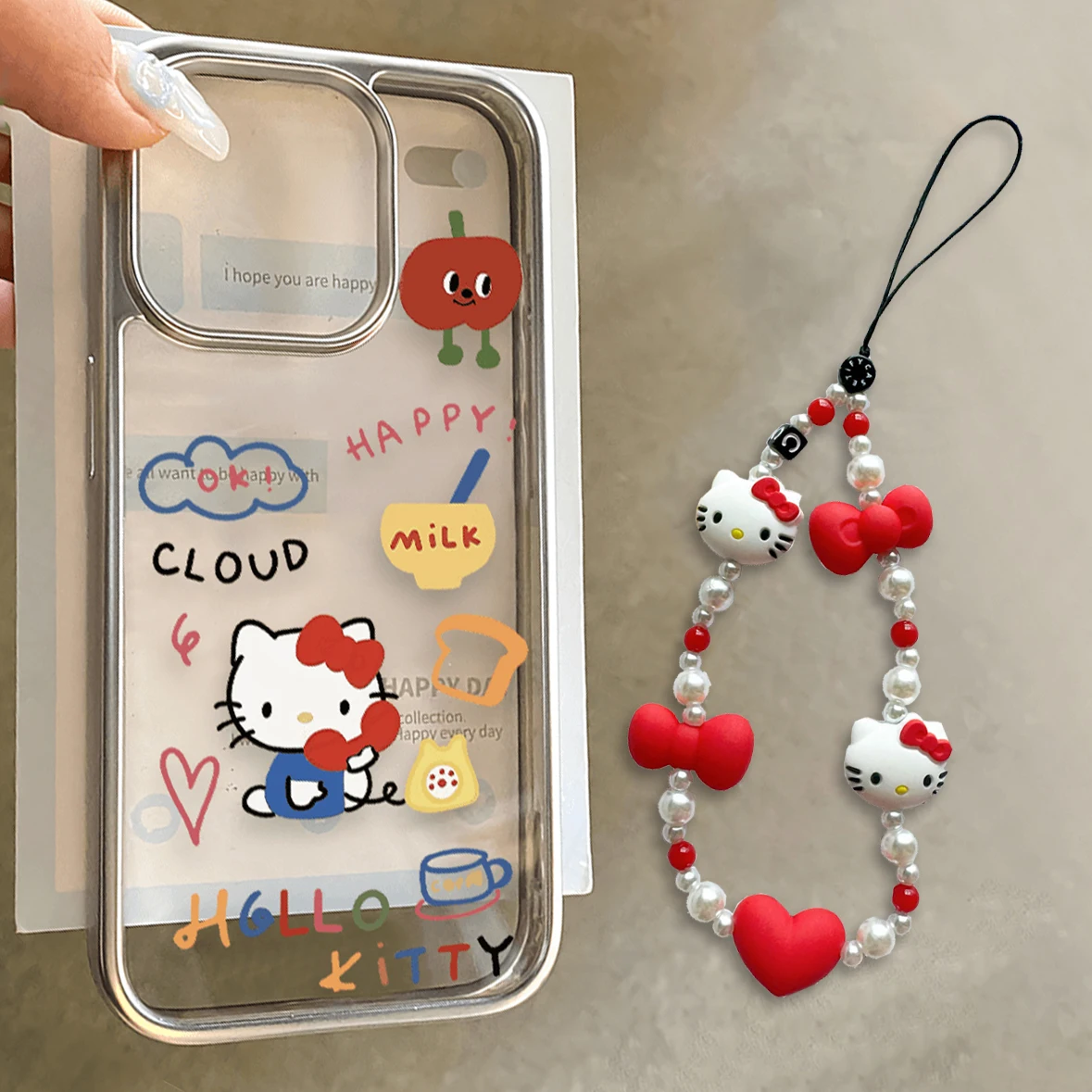 Sanrio Hello Kitty Electroplated Phone Case For iPhone 15 16 14 13 Pro Max 11 12 13 Pro XR XS MAX 7 8 Plus Y2K Cute Soft Cover