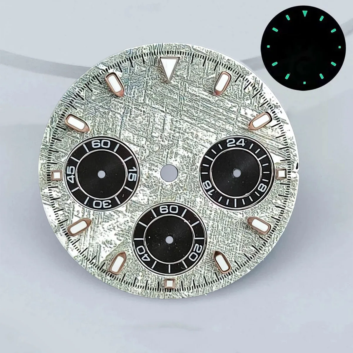 NEW 29.5MM VK63 Dial Black Panda diamond Dial vk63 case vk63 Meteorite dial Suitable For VK63 Watch Accessories Movement