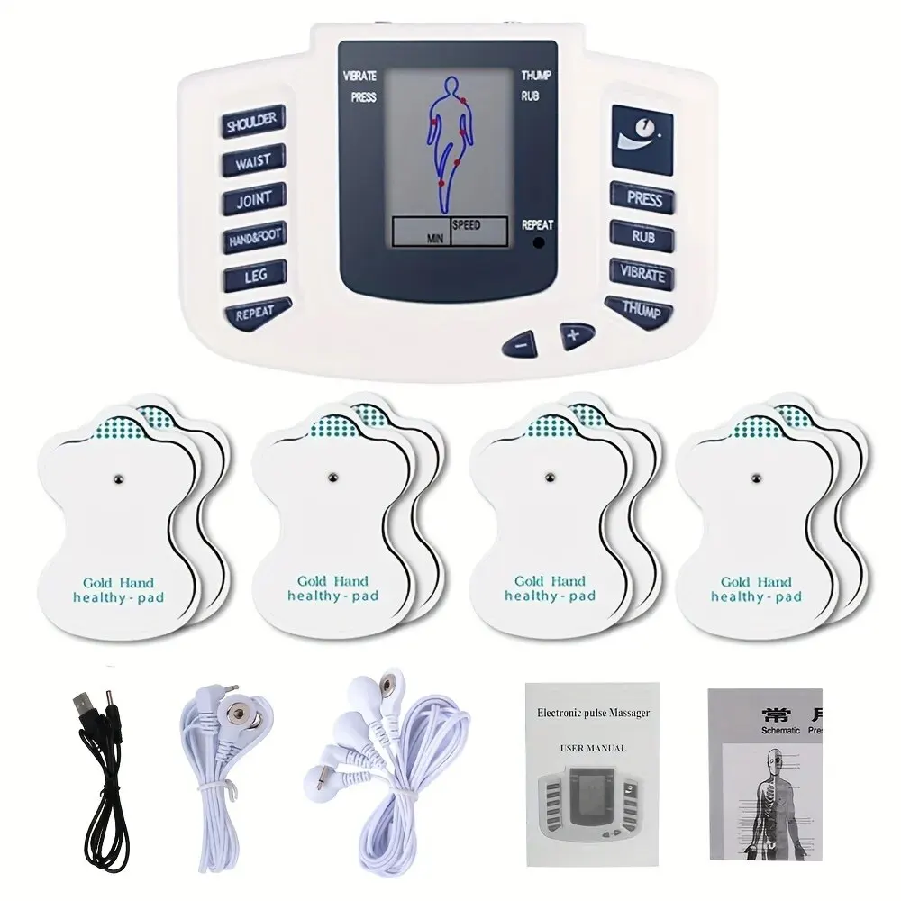 8 Mode TENS Massager EMS Muscle Stimulator Massager With Electrode Patches Set for Full Body Relaxation and Muscle Therapy Care
