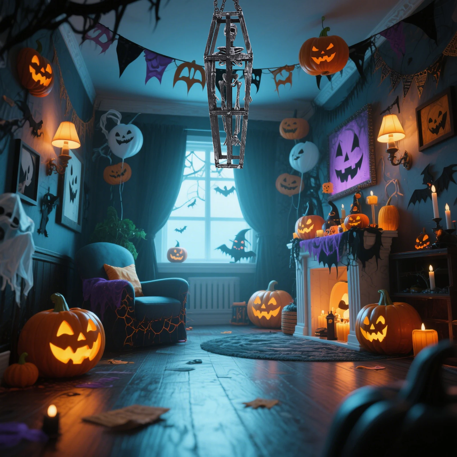 

Halloween Coffin Ghost Hanging Decor Plastic Ornament Indoor Outdoor Horror Halloween Party Decoration