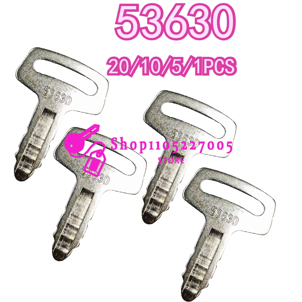 20/10/5/1PCS New 53630 RC101-53630 Ignition Key for Excavator Heavy Machinery Construction Equipment