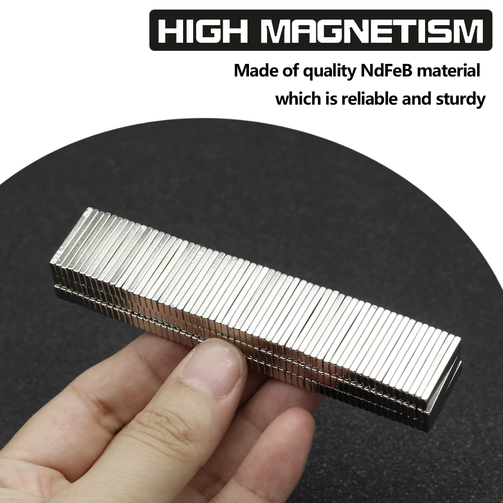 20x5x2mm N35 NdFeB Square Neodymium Magnet Super Strong Permanent Block Powerful Magnetic Refrigerator DIY Craft Multi‑Purpose