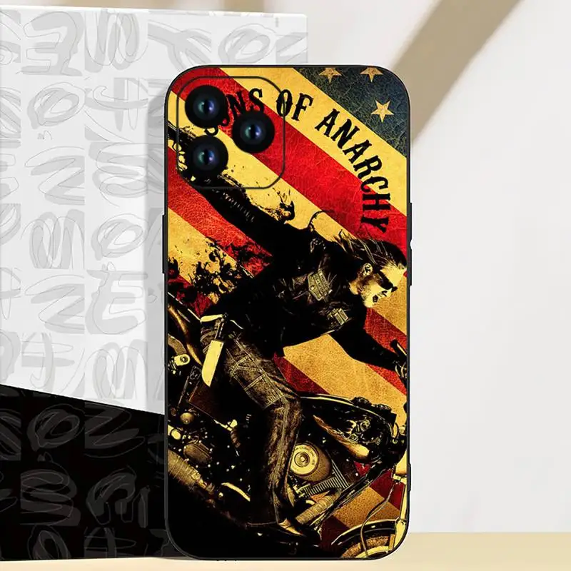 Custodia per telefono American TV Sons of Anarchy per iPhone 11 12 13 14 Mini Pro XS Max XS Plus XR Shell