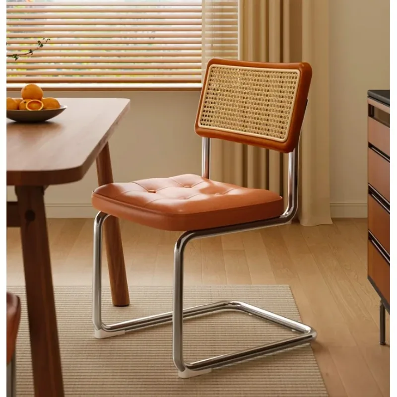 # Ancient Rattan Dining Chair, Household Trendy Dining Table Backrest, Coffee Shop, Hotel, Leisure, French Retro, Vassily Chair