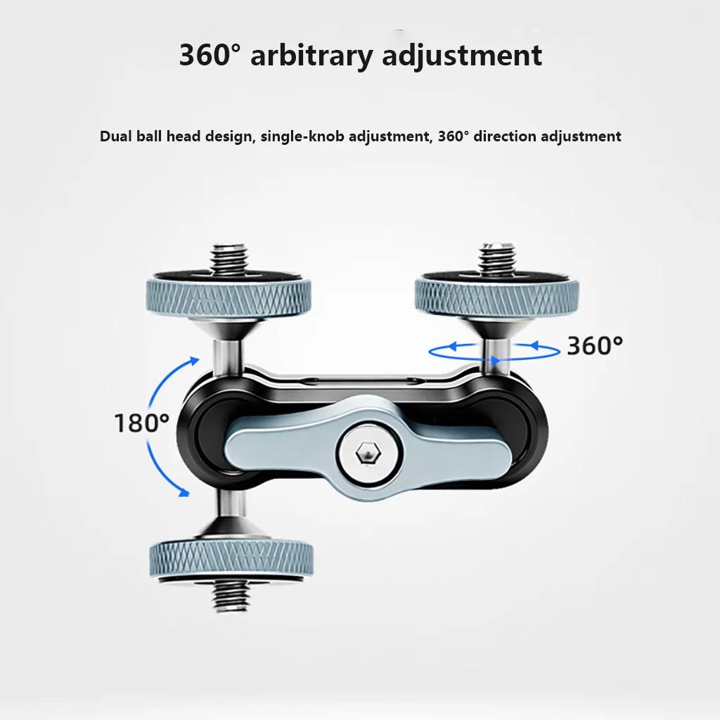 Magic Arm 92-103MM Dual 1/4" Schraube 360° ° Kugelkopf Verstellbarer Gelenkarm für Kamerakäfig Gimbal Stativ Monitor Mikrofon – Detail 28