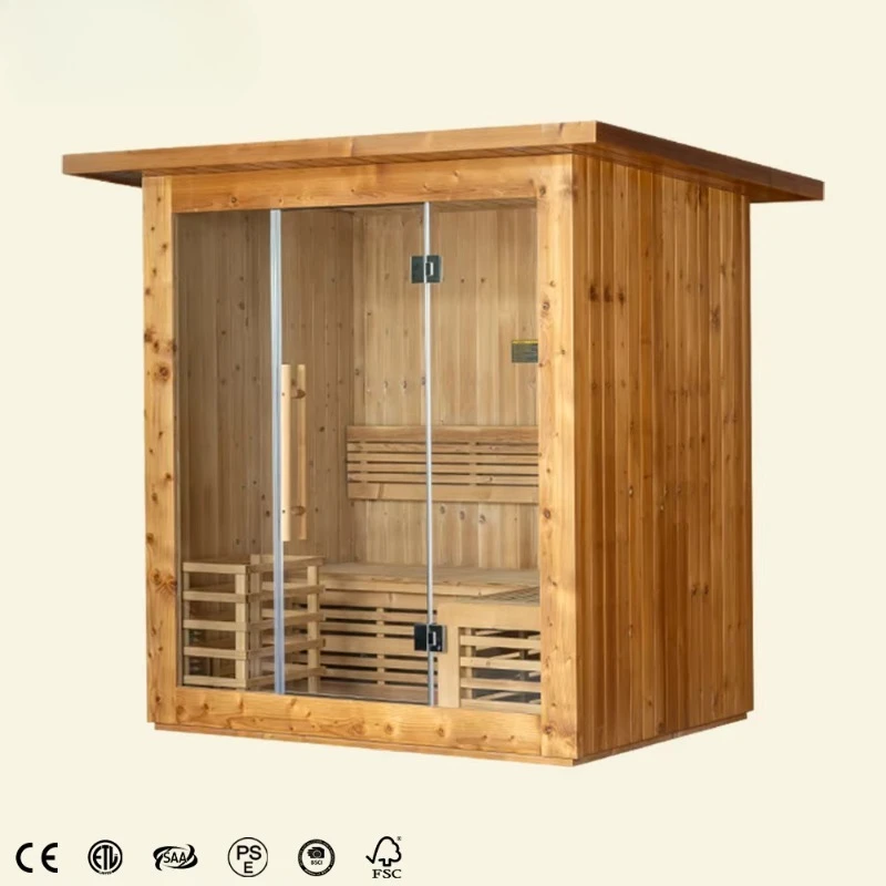 Prefab Indoor Saunas Wood Burning Stove Optional