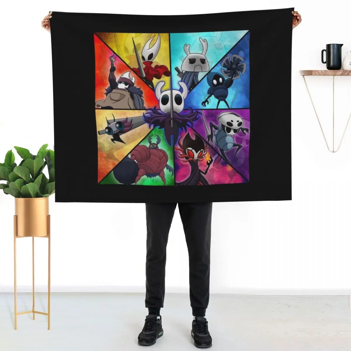 Hollow Knight Throw Blanket Cozy Home Blanket Gift for Christmas Holiday