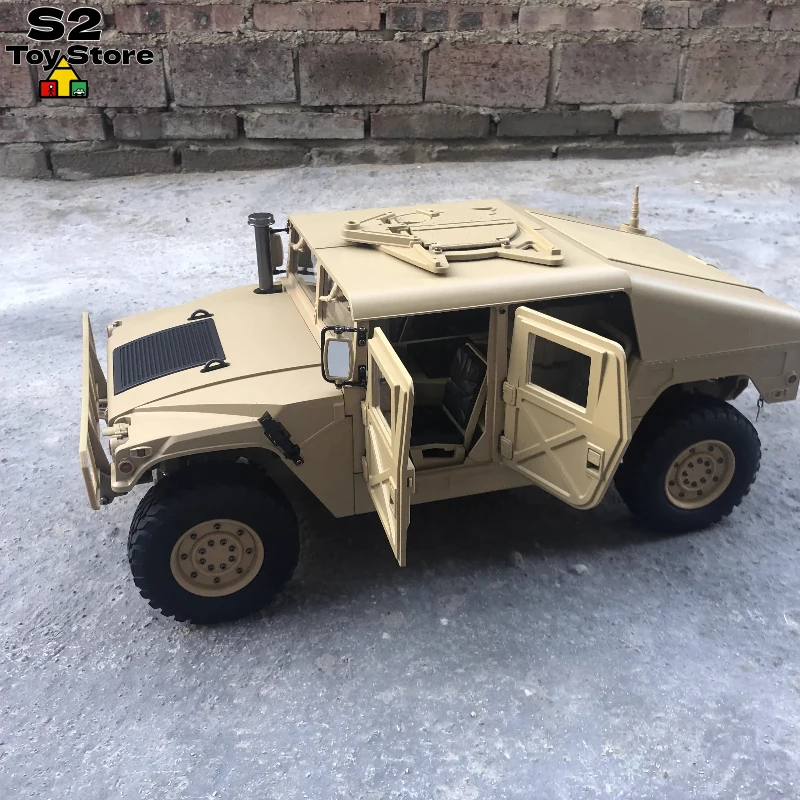Heng Guan P408 1:10 H1 Estilo Hummer Open Top RC Car 4WD Veículo off-road de alta velocidade com chassi de liga Modelo de escala detalhada
