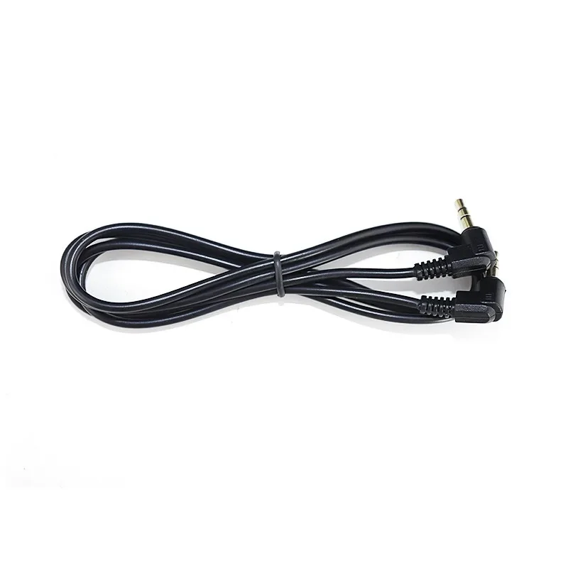 Kabel Adaptor Audio, 0.5m 1m 4 tiang Stereo 2.5mm ke 3.5mm Jack 90 kanan siku Male ke Male