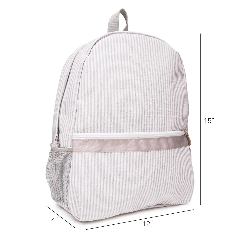 Neuer Seer sucker Rucksack mit Kindernamen benutzer definierte monogramm ierte Babybuch tasche personal isierte Ihren Namen Seer sucker Rucksäcke