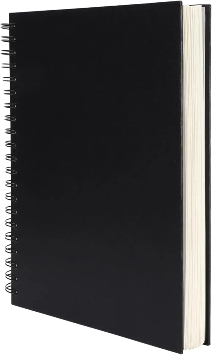 Hardbound Sketch Book 8.5x11, Spiral Bound 80 Sheets 90gsm Acid Free Drawing Paper for Kids and Adults