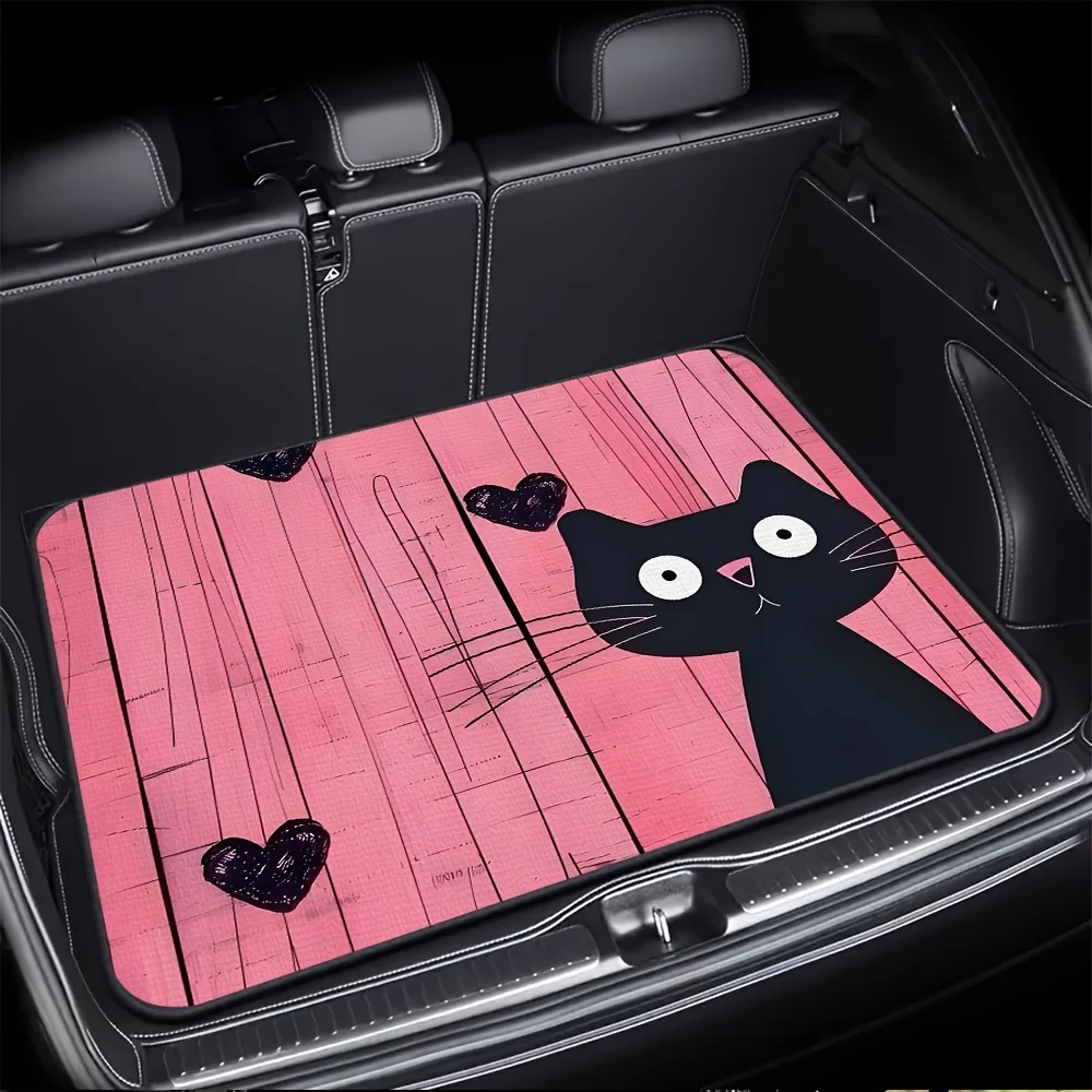 1pc Universal Cool Logo Cute Pattern Trunk Mat | Featuring Seasonal Pattern Logos, Minimalist Design, Compatible With For All Mo