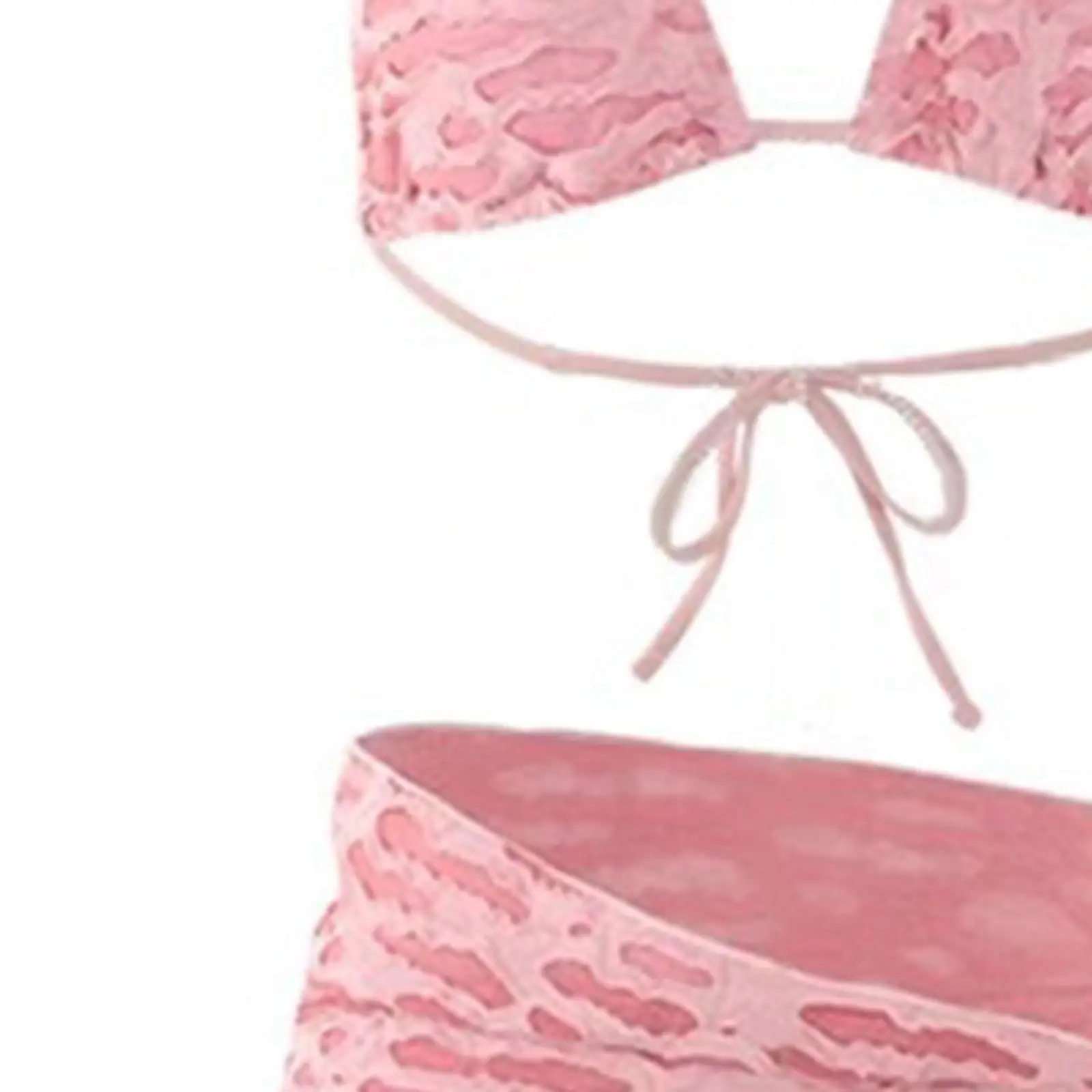 

Women's Triangle Bikini Set Ladies Comfortable Halter Top and Bottom with Wrap Coverup for Club Party Spas Travel Vacation