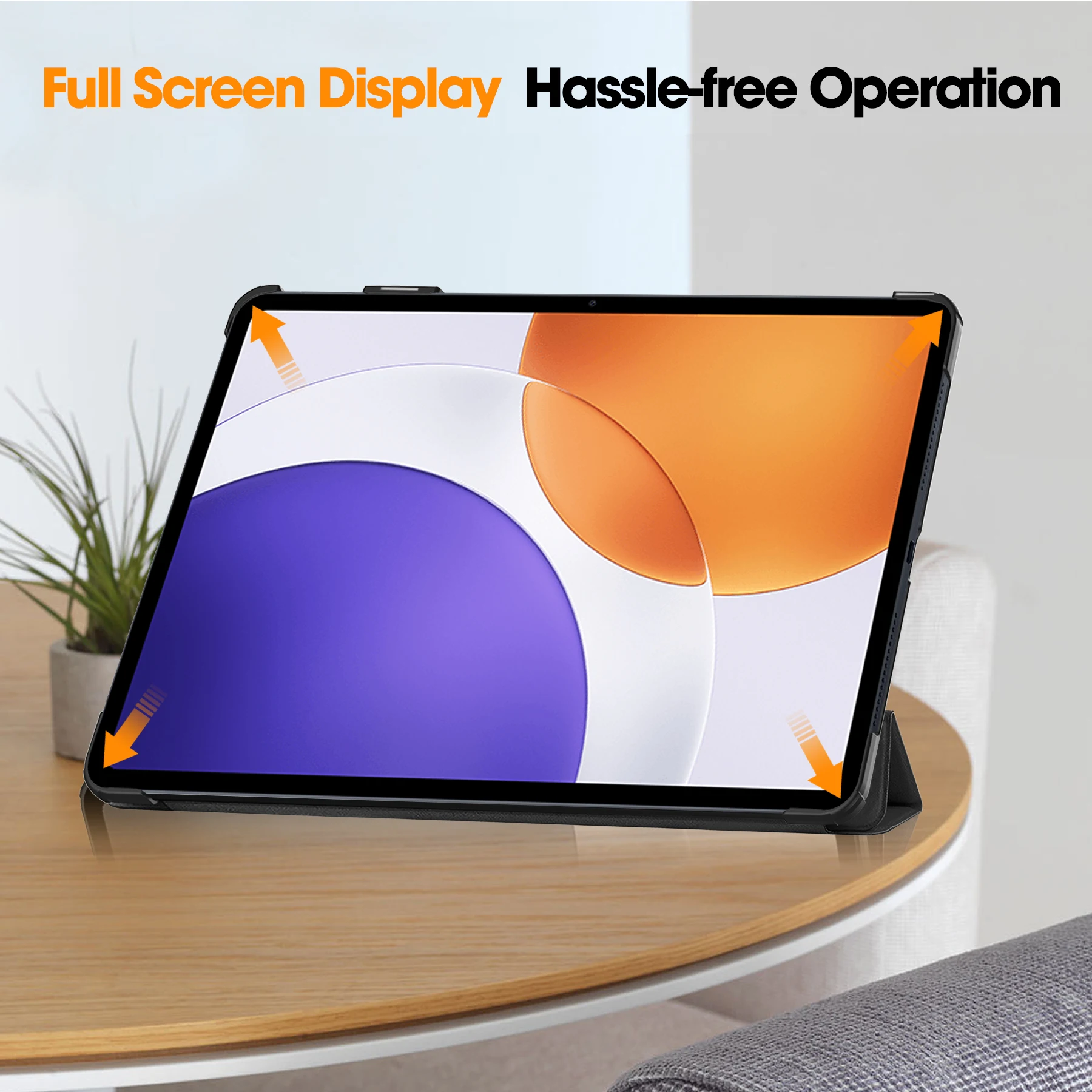 For Xiaomi Pad 7S Pro 12.5 Case Anti-Drop Leather Stand Tablet Cover - Black