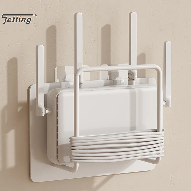 Versatile Wall-Mounted Router Rack WIFI Top Box Holder No-Drill Multi-Purpose Storage Shelf Power Cable Organizer Bracket
