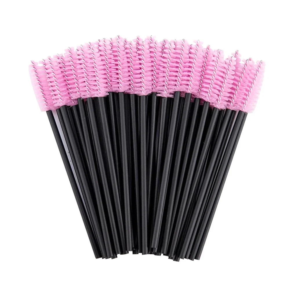 Disposable Crystal Eyelash Makeup Brushes, Eyebrow Brush, Mascara Wands, Eyelash Extension Tool, 50 Pcs/Pack, Good Quality