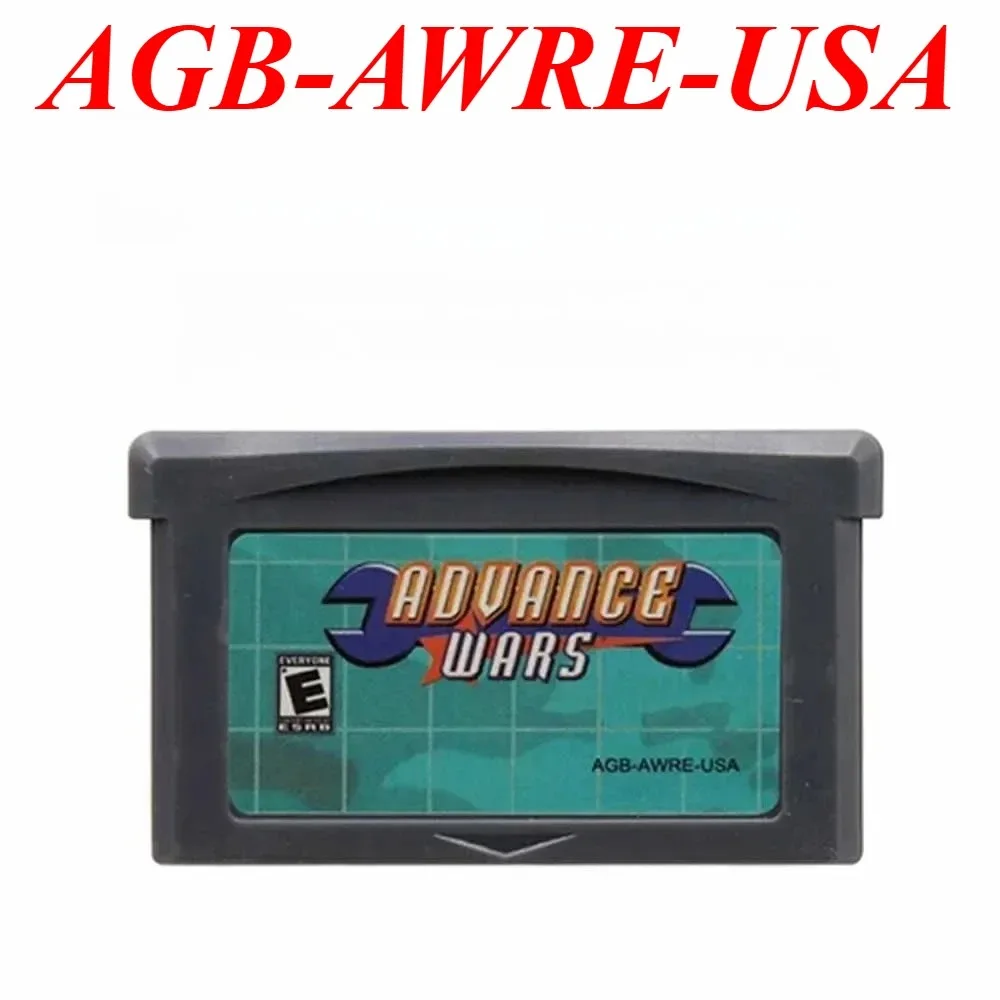 نموذج جديد الولايات المتحدة الأمريكية/EUR Advance Wars GBA بطاقة 32 بت لعبة فيديو خرطوشة بطاقة وحدة التحكم لـ GBA النسخة الإنجليزية Advance Wars 2
