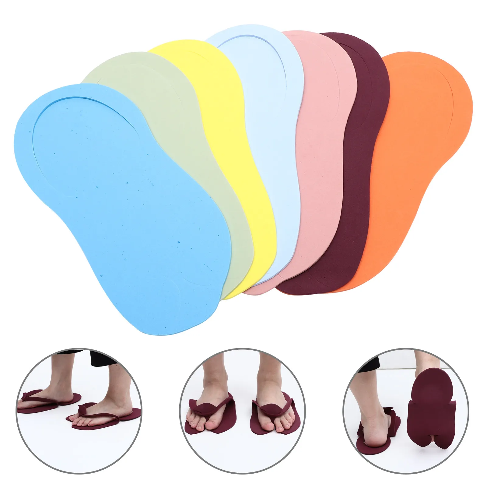 

12Pairs Eva Thong Slippers Disposable Guest Footwear for Household Hotel Motel Party Family Visitors Pedicure Salon Hospitality