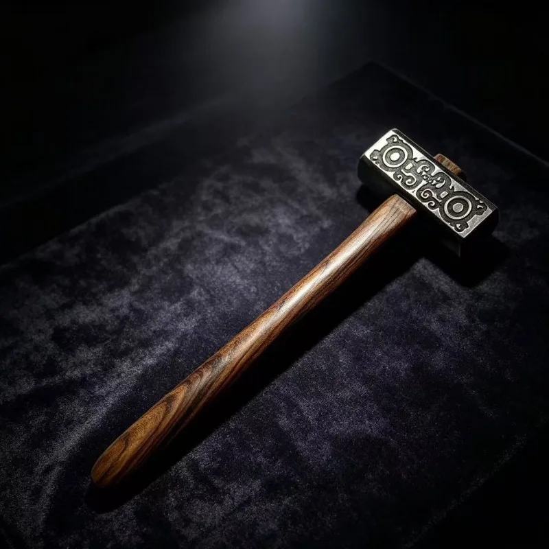 Collector Grade Engraved Rosewood Wooden Handle Alloy Steel Hammer Head Decisive Craft Tool for Display Collection Homes Offices