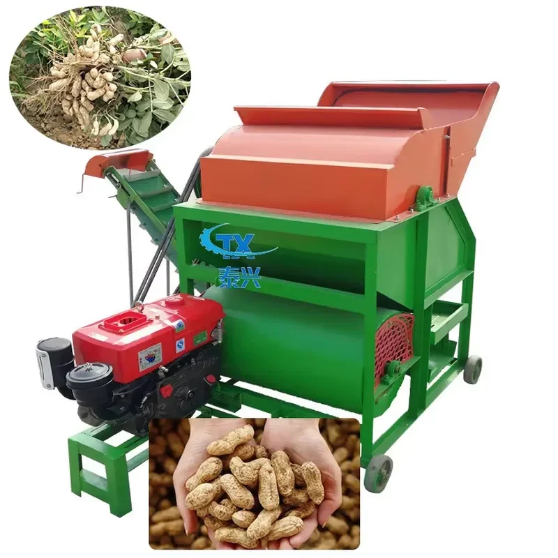 Moving Groundnut Peanut Sheller Thresher Harvester and Thresher Machine of Peanut