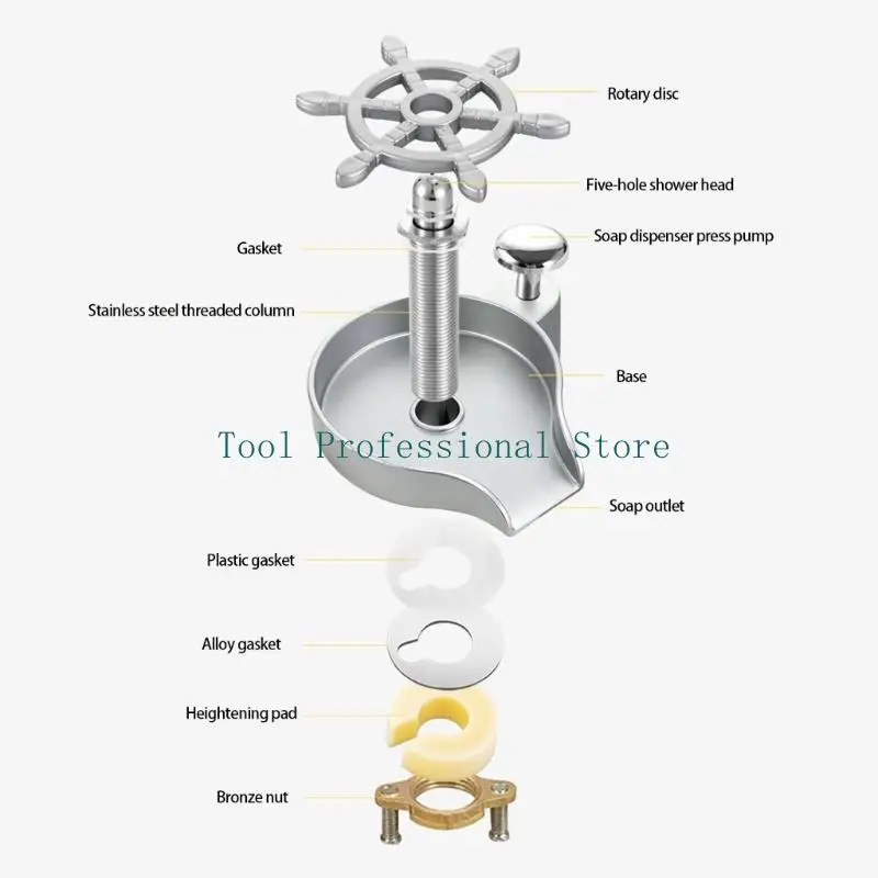 

57QF High Pressure Press Control Glass Cleaner Liquid Soap Dispenser Automatic Washing Machine for Commercial Sinks