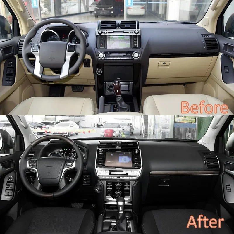 Interior Kit For  Prado FJ150 D/LEFT 2010-2017 Upgr To 2018 Interior Dashboard Consola Accessories Ste