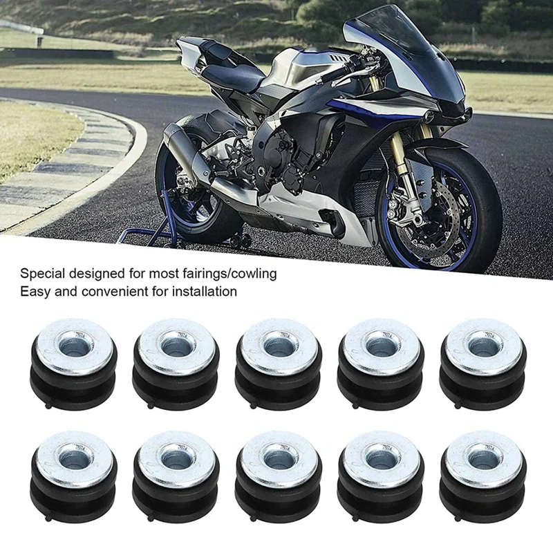 80Pcs Motorcycle Rubber Grommets Kits Motorcycle Windshield Bolts For Honda Yamaha Suzuki Kawasaki Fairings Rubber