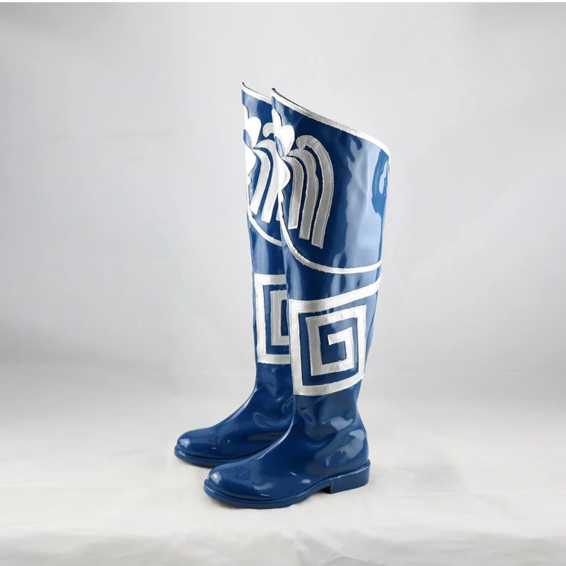 MK 9 Kitana Cosplay Kostium Buty Karnawał Halloween Niebieskie Ręcznie Robione Buty ze Sztucznej Skóry