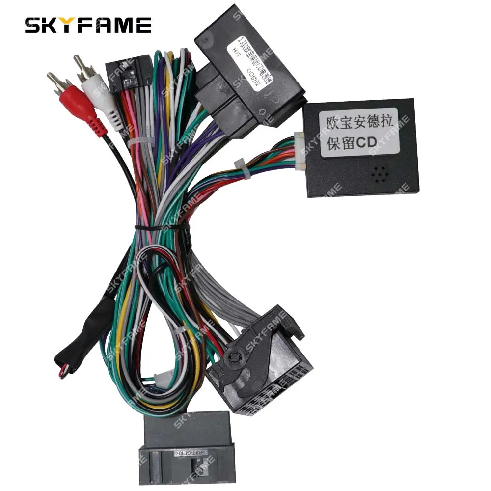 

SKYFAME 16Pin Car Wiring Harness Adapter Canbus Box Decoder Android Radio Power Cable For Opel Astra H Antara