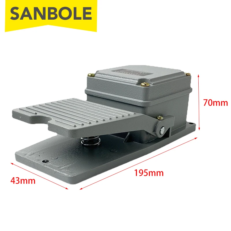 LT3 Foot Pedal Switch IP44 Machine Tool Accessories Push Button With Aluminum Alloy Shell 3A/AC380V DC220V