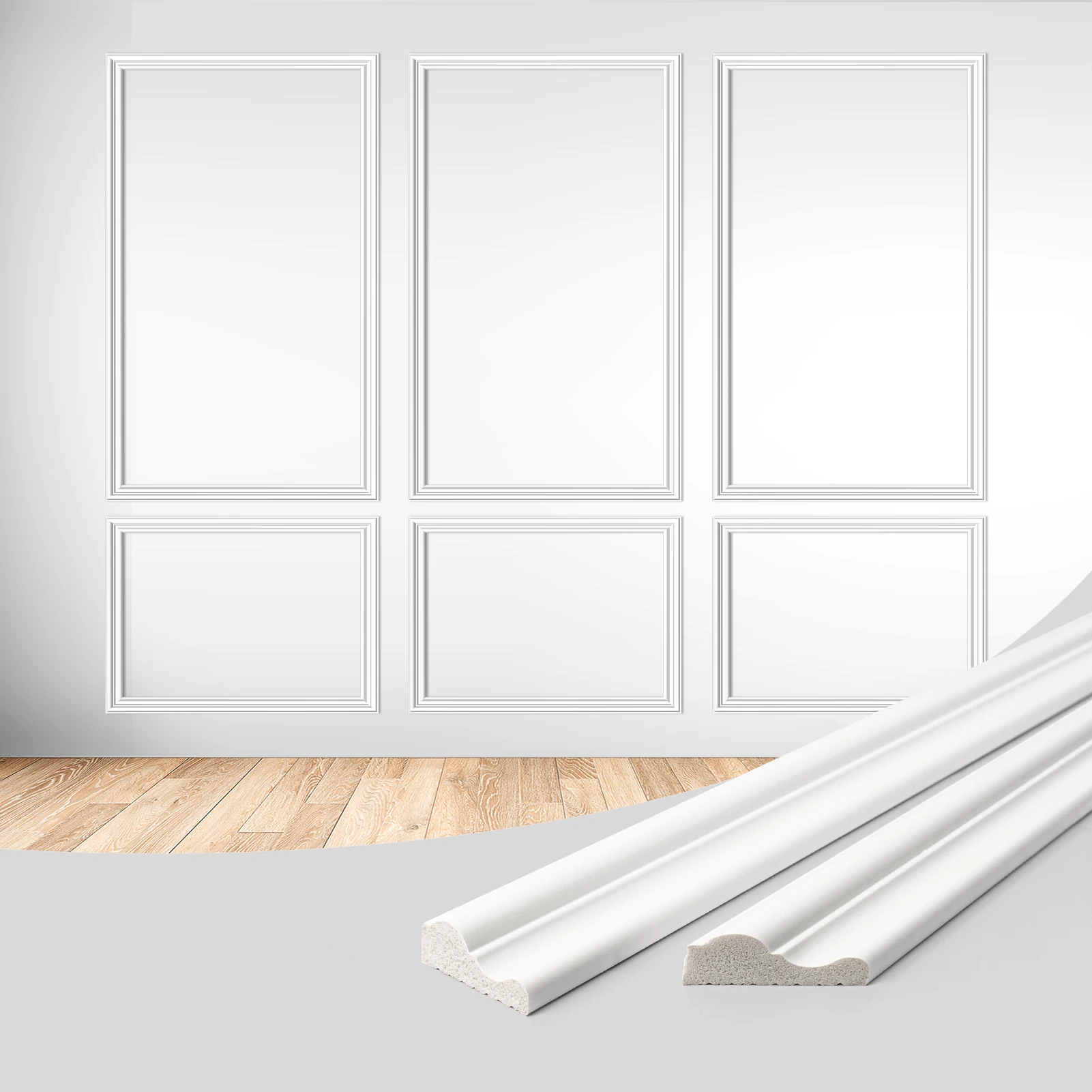 

Комплект предварительно вырезанных настенных панелей Art3d для съемки беременных, готовое к сборке молдинга для внутреннего декора, комплект 3-х верхних 3-х нижних рамок, простая установка