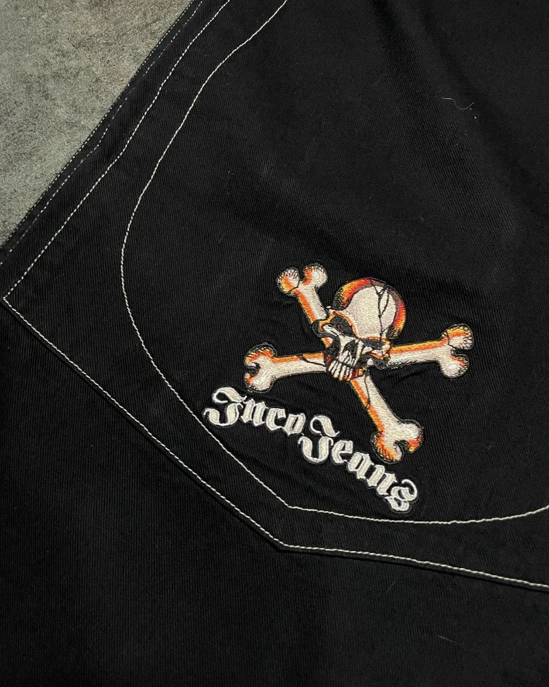 Hip Hop baggy jeans women JNCO Y2K clothing vintage Embroidered high quality jeans Harajuku streetwear Goth high waisted jeans