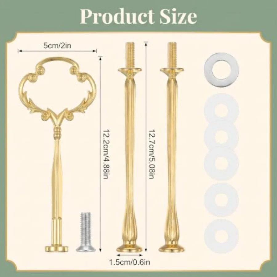 3 Tier Cake Stand Hardware Kit Cupcake Dessert Plate Stands Holder Fittings