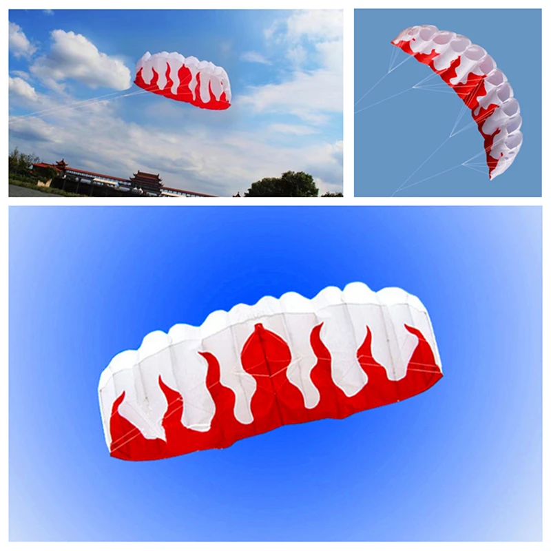 free shipping flame dual line stunt power kite flying soft kites outdoor windsurf kite Outdoor toys inflatable dragon parachute