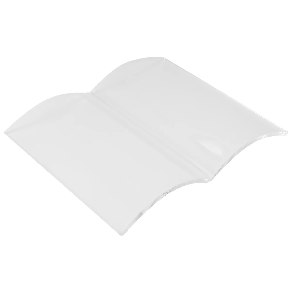 A62X Book Shaped Stand Acrylic Transparent Book Display Shelf Home Art Decoration Desktop Magazines Recipe Storage Shelf