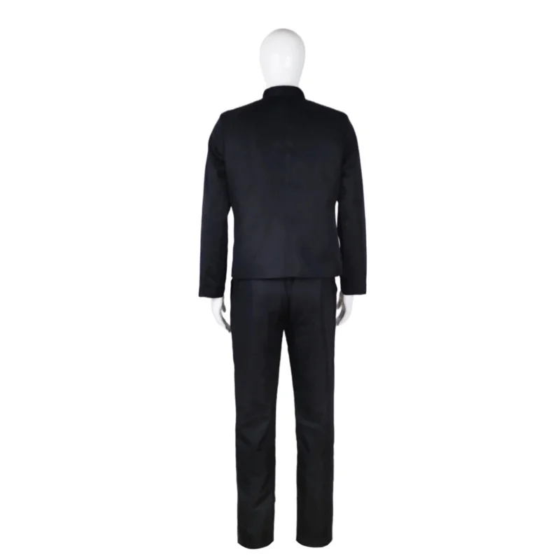 Anime jujutsu kaisen gojo satoru cosplay traje óculos uniforme do ensino médio peruca terno traje de halloween masculino adulto