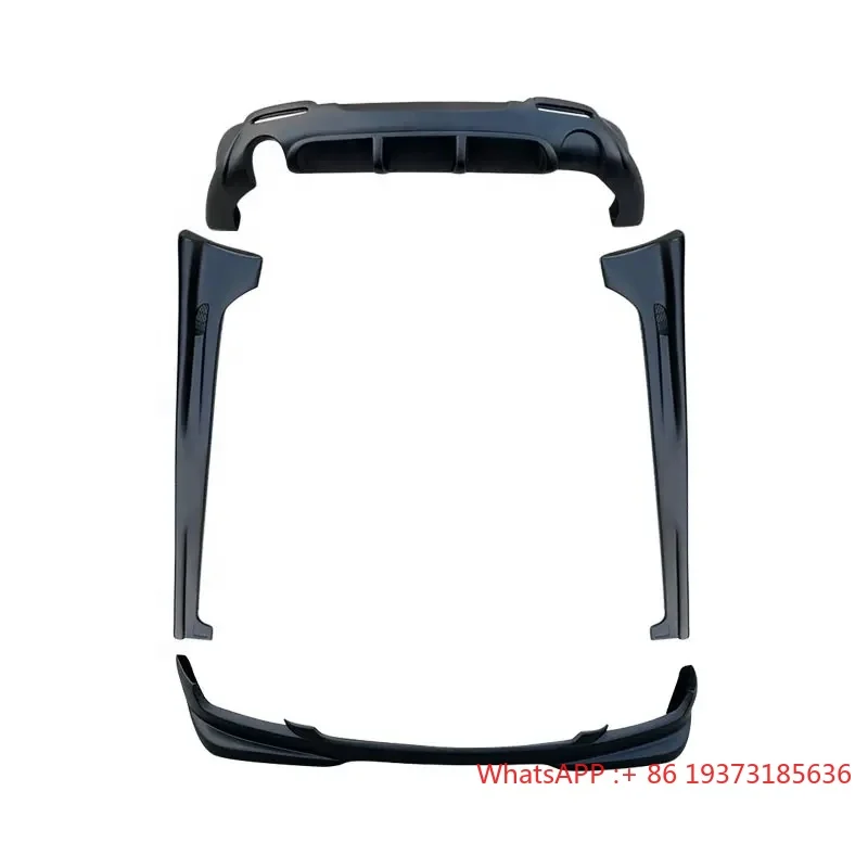 Para Mazda 3 2010-2014 actualización estilo K labio delantero labio trasero faldas laterales Material plástico ABS Kits de carrocería de coche