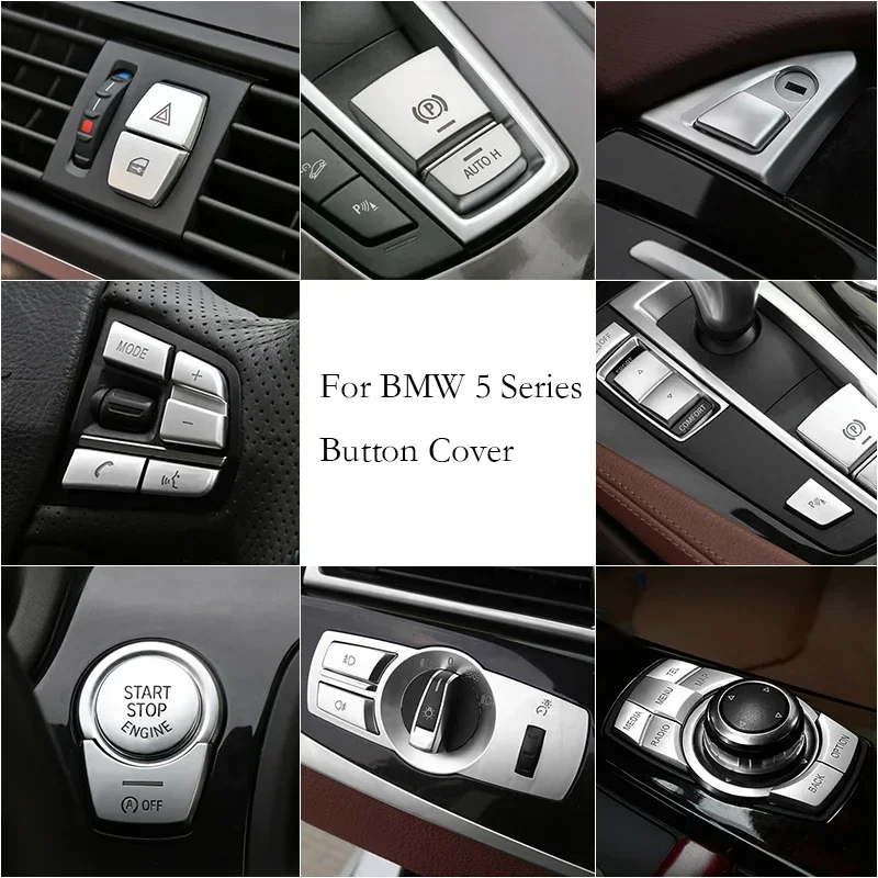 

For BMW 5 6 7 Series 5GT X3 X4 X5 X6 ABS Chrome Front Head Light Switch Button Cover Start Stop Engine Switch Button Trim cover