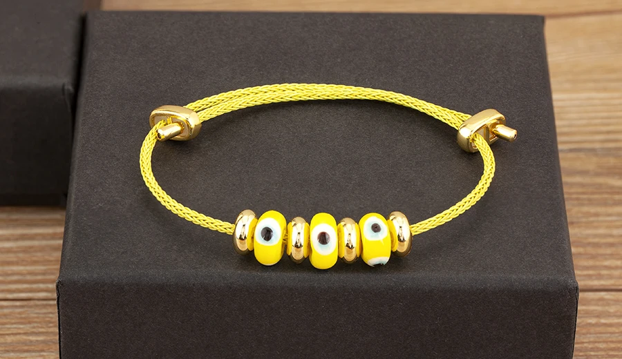 Nidin Neue Mode Glück Türkischen Bösen blick Seil Armband Einstellbar Für Frauen Weibliche Punk Stil Persönlichkeit Design Schmuck Geschenke – Detail 17