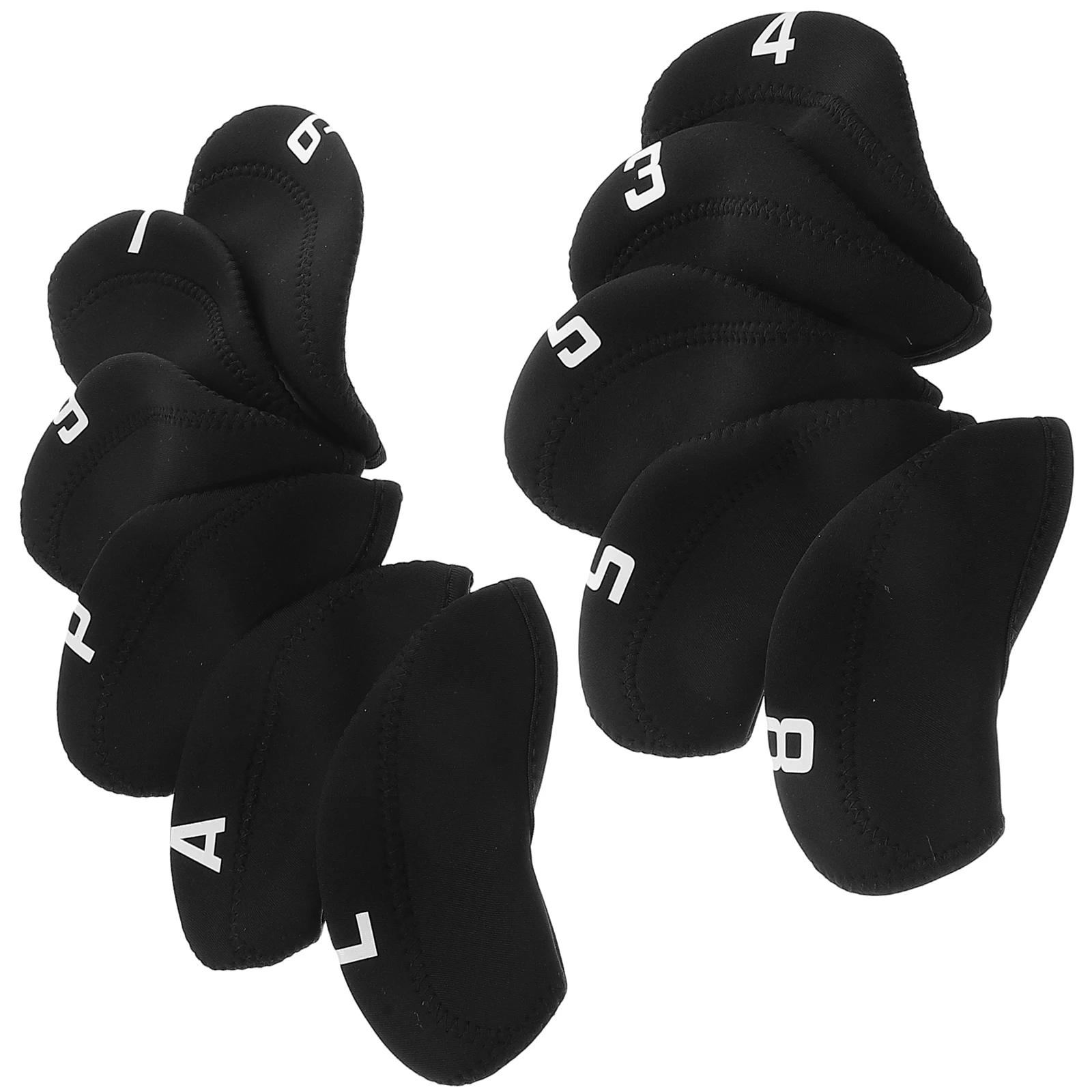 

11pcs Golf Club Head Covers Neoprene Protective Sleeves For Men Driver Putter Portable Shaft Cover Accessory Headcovers
