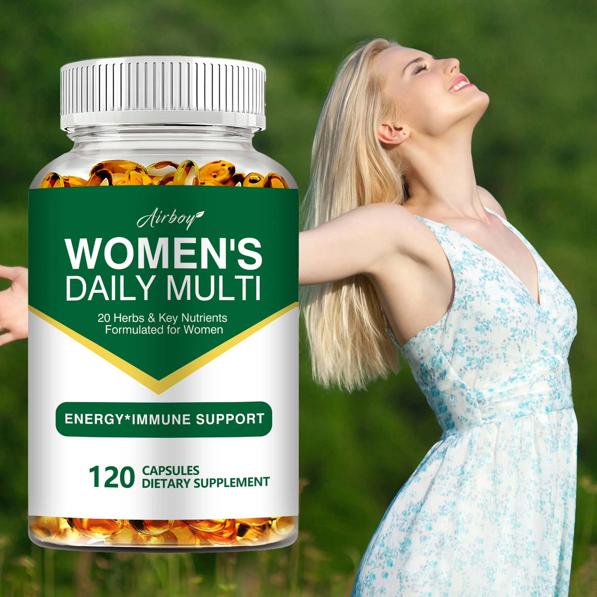 

Women's Daily Multivitamin - Supports Bone, Heart and Brain Health, Repairs Skin, Promotes Liver Health, Boosts Energy, Non-GMO